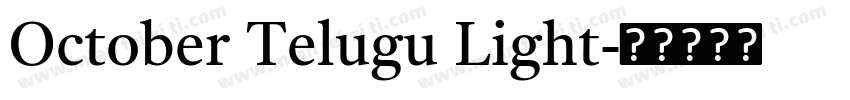 October Telugu Light字体转换